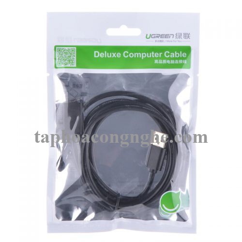 Ugreen 10886 0.5M màu Đen Cáp tín hiệu nối dài USB 2.0 lõi thuần đồng dáng dẹt US103 30010886